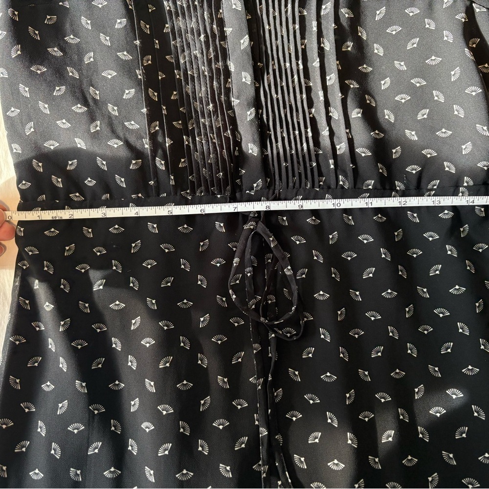 H&M Black & White Fan Print Dress – Size 6 - Picture 12 of 14